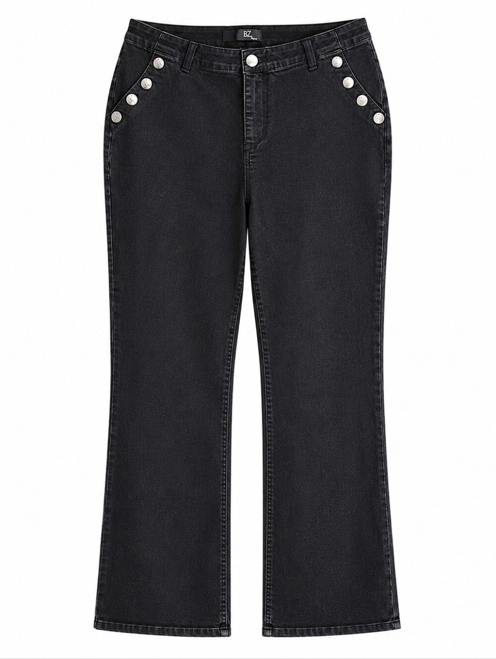 1822 Denim Women’s Size 14 Black Flare Jeans High Rise Stretch Denim Classic
